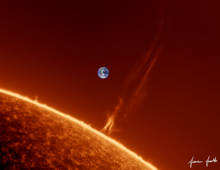 Prominence – Earth Comparison