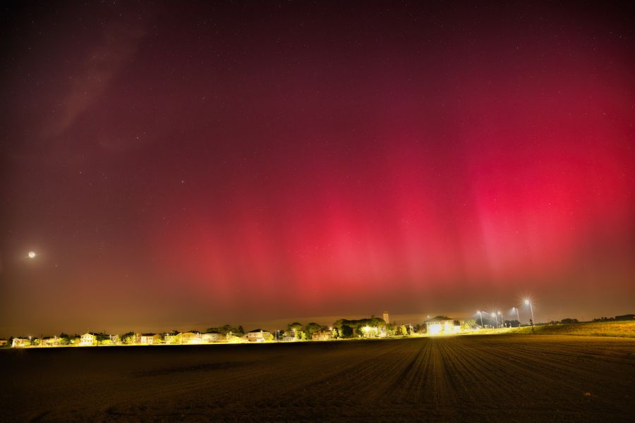 Aurora Boreale sopra San Romualdo