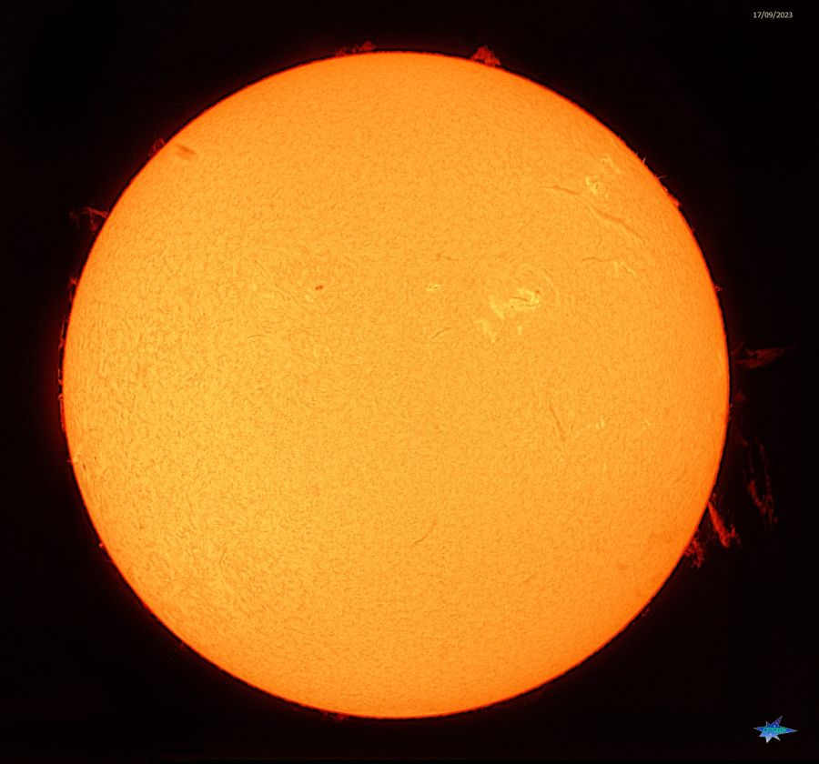 Grandi protuberanze sul Sole domenica 17 settembre 2023