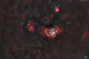 M21, M20, NGC6559 e M8 a largo campo