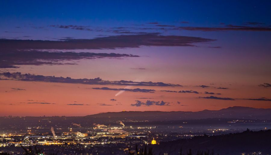 La Cometa C/2023 A3 Tsuchinshan-ATLAS dall’Emilia