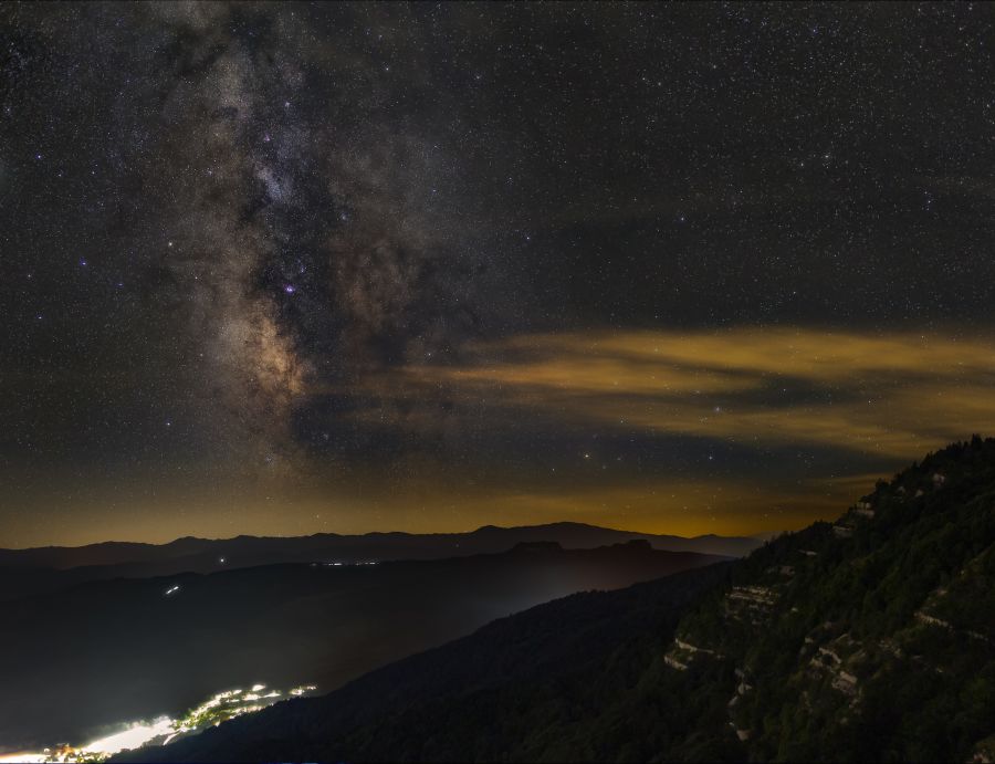 La Via Lattea dal Monte Carpegna