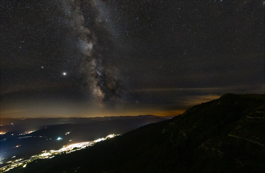 La Via Lattea dal Monte Carpegna