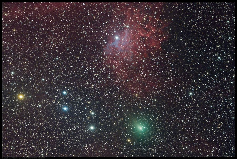 Cometa C/2020 Me e nebulosa IC405