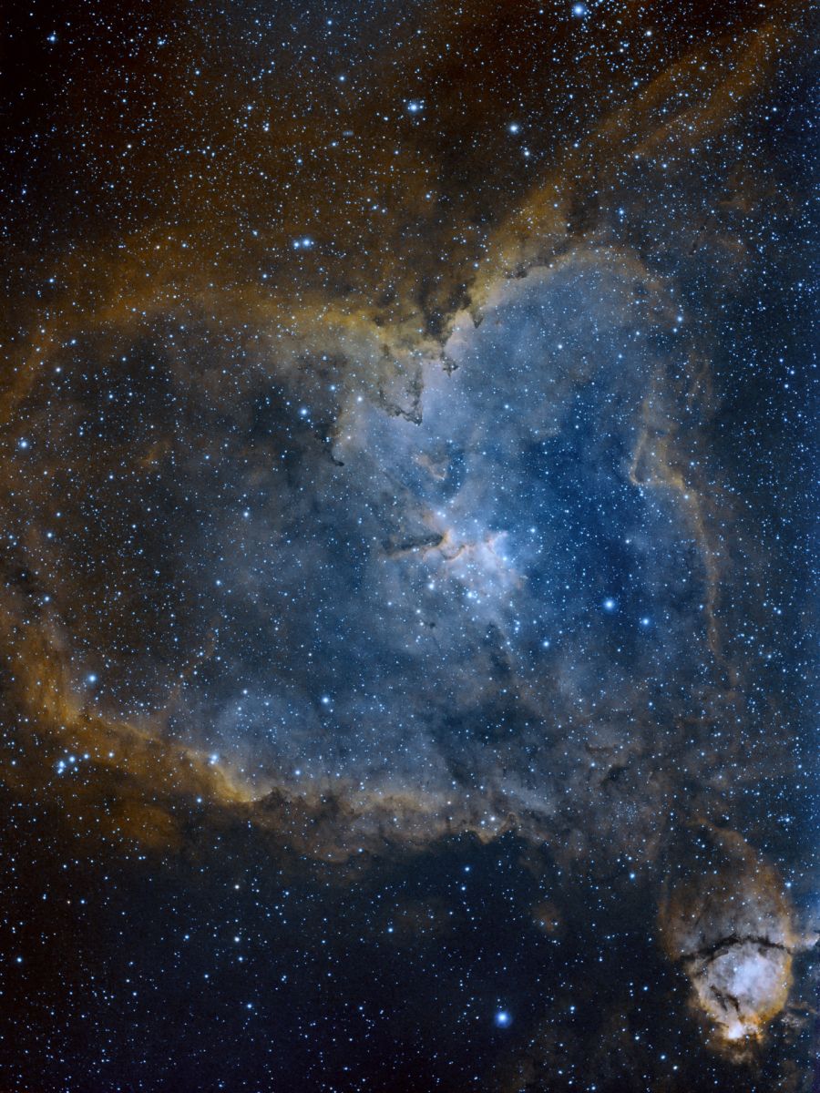 Nebulosa Cuore in bi-color