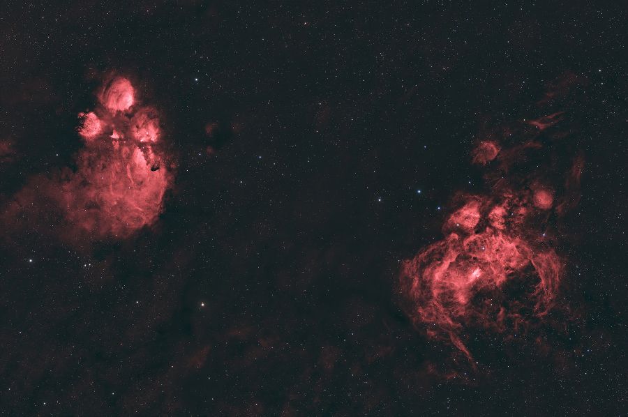 NGC 6334 Orma di Gatto NGC 6357 Guerra e Pace