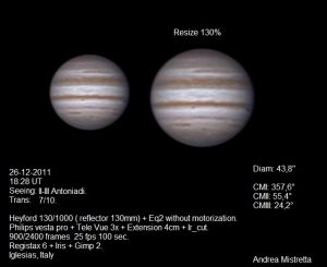 Giove 26 Dicembre