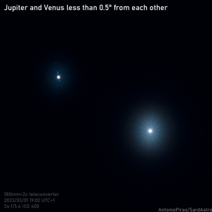 Giove e Venere in congiunzione