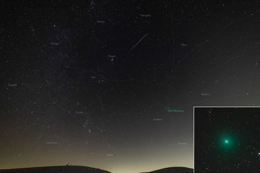 COMETA 46P/WIRTANEN con METEORA