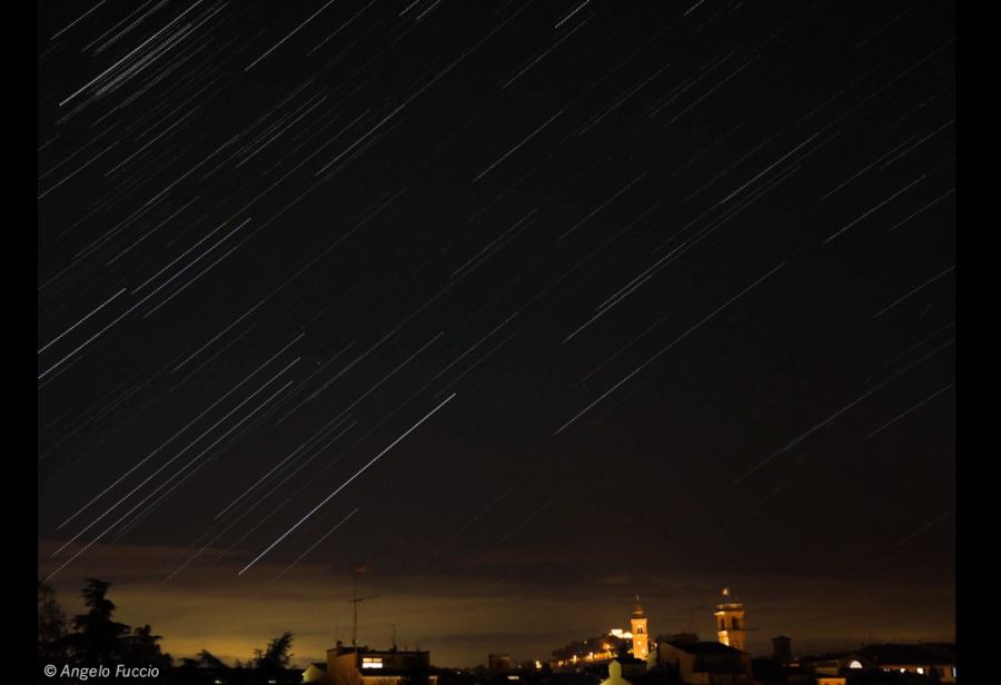 star trails su Cesena