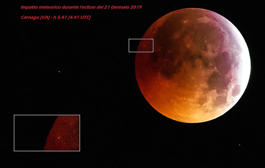 Impatto meteorico durante l’eclisse del 21 Gennaio