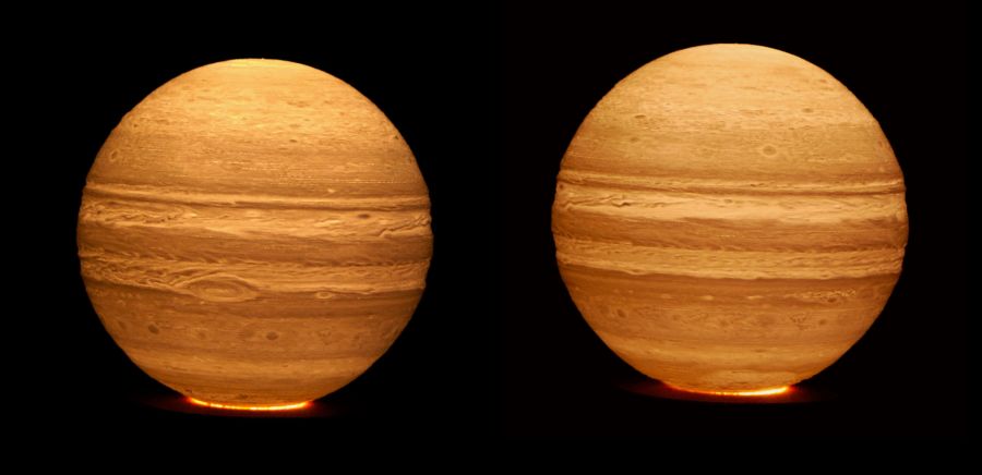 Stampa 3D del globo illuminato di Giove