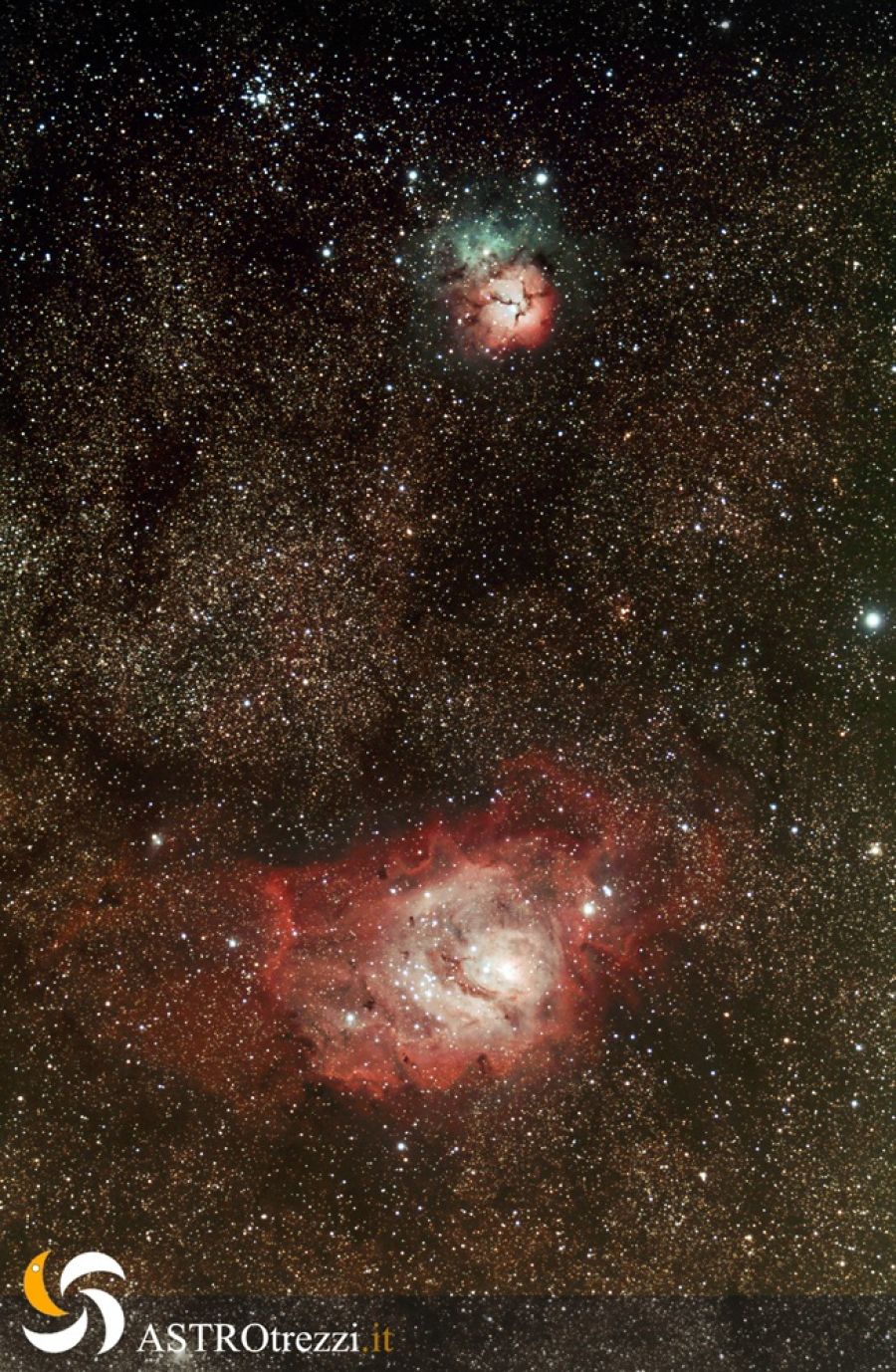 Nebulosa Laguna e Trifida (M8-M20)