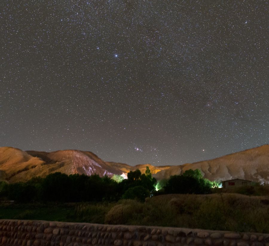 The horizon of the Atacama desert