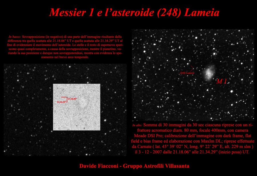 M1 e L’asteroide (248) Lameia