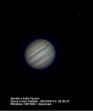 Giove con rifrattore 120/1000