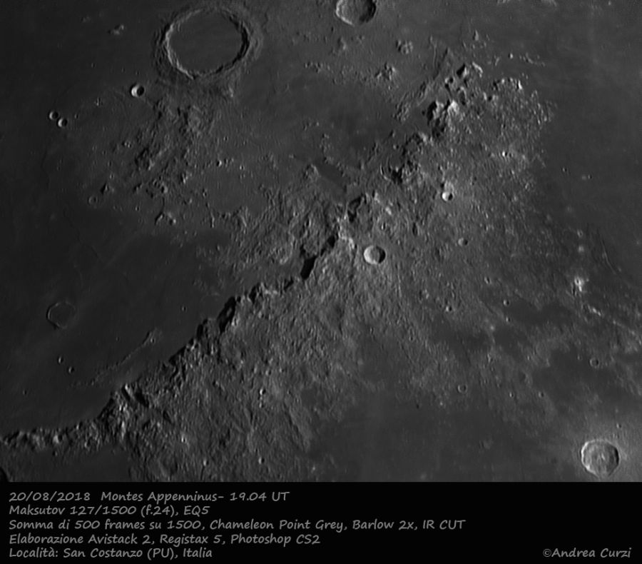 Montes Appenninus del 20 Agosto 2018