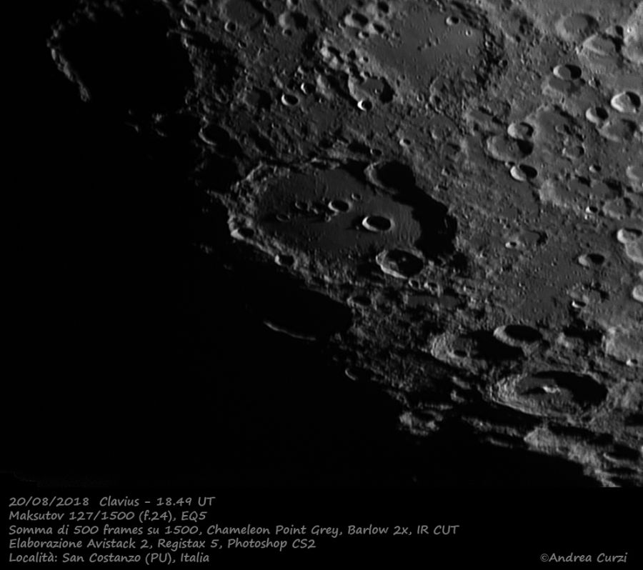 Cratere Clavius del 20 Agosto 2018