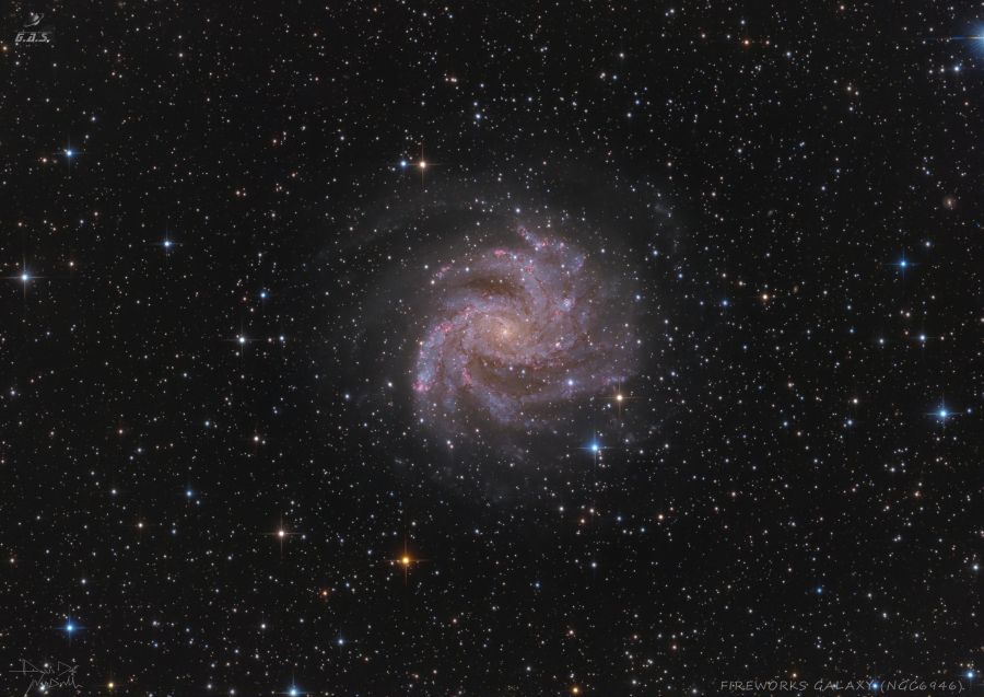 NGC6946 – Galassia fuochi d’artificio – Costellazione del Cefeo