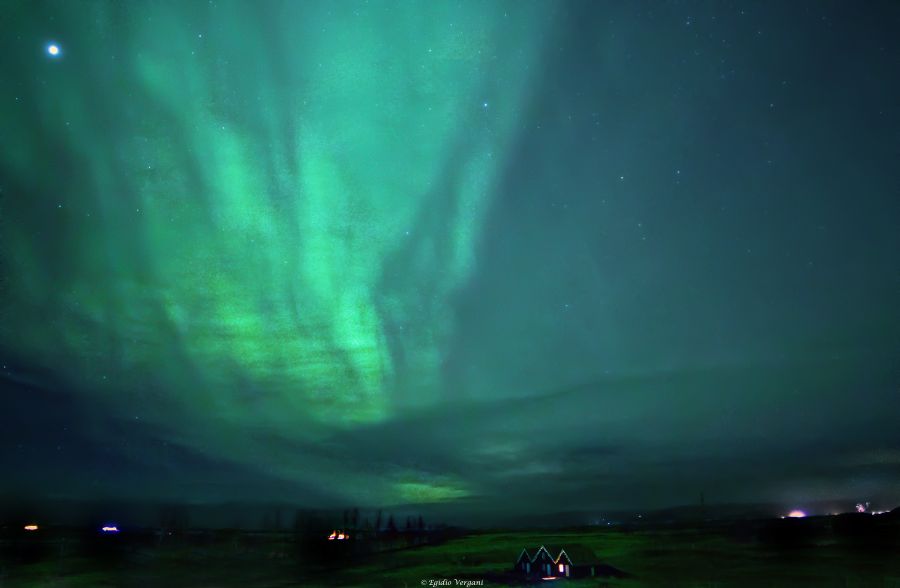 Aurora Boreale con Giove