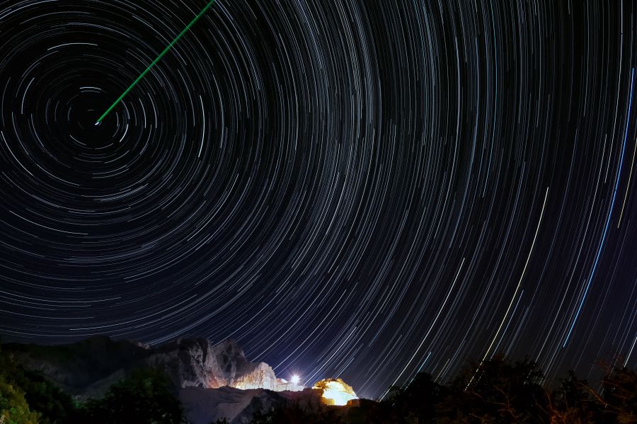 Stella Polare e startrails alle cave di Colonnata