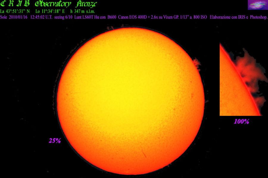 Il Sole in H-alpha