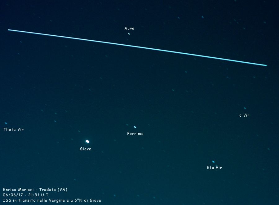 ISS in transito a N di Giove