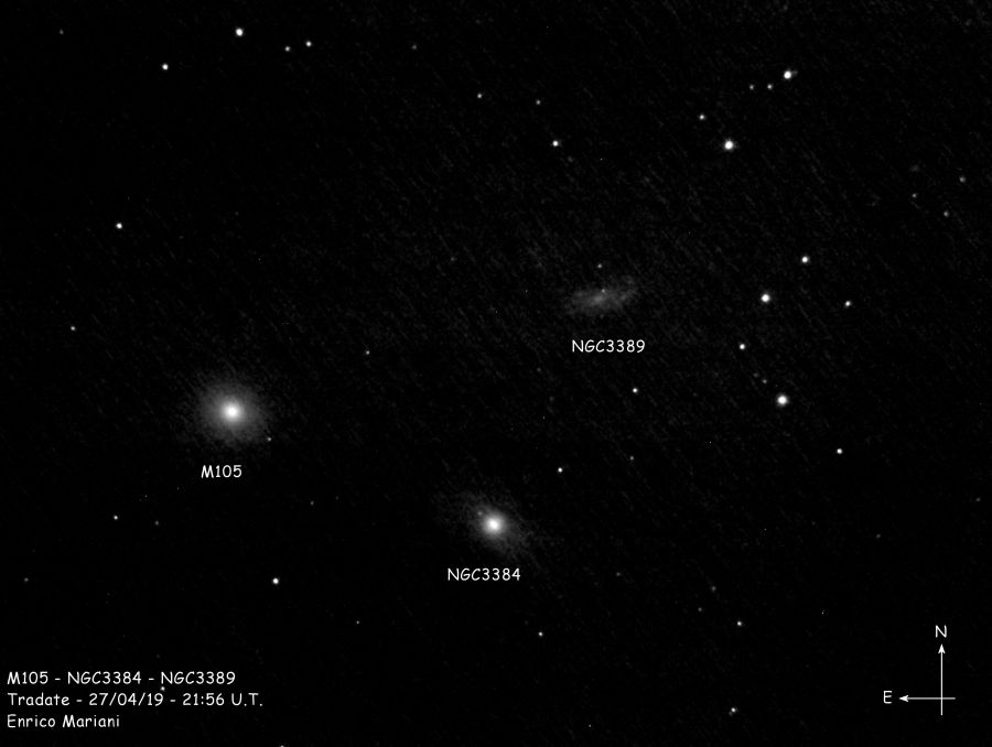 Galassie M105 – NGC3384 e NGC3389