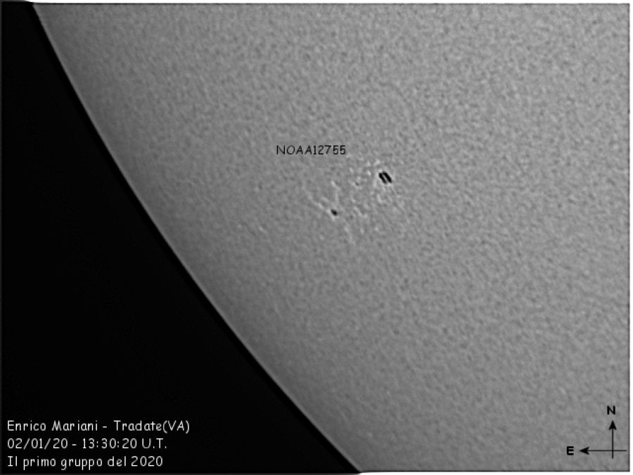 NOAA12759 il primo gruppo del 2020