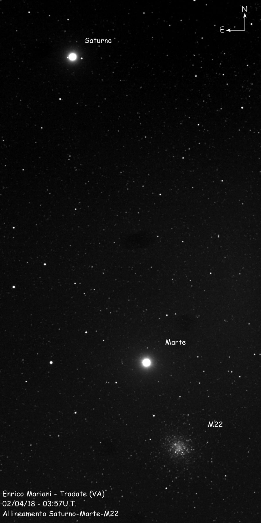 Allineamento Saturno-Marte-M22