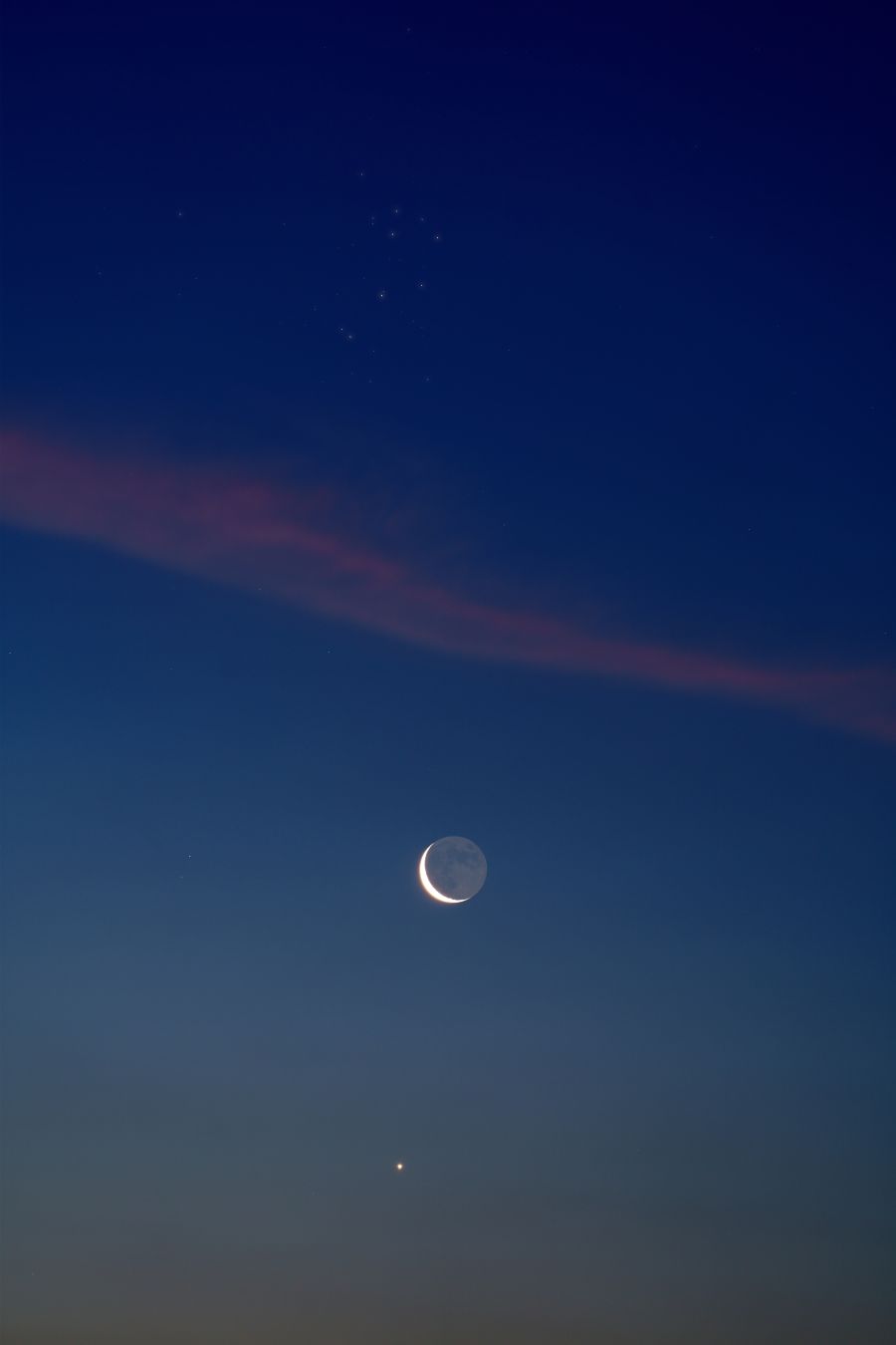 Pleiadi, Luna e Venere