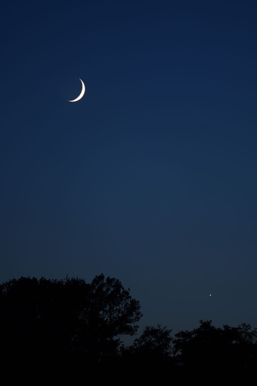 Luna e Venere al tramonto