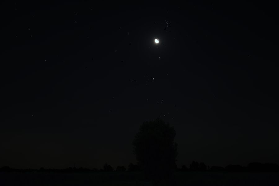 Luna in congiunzione al mattino