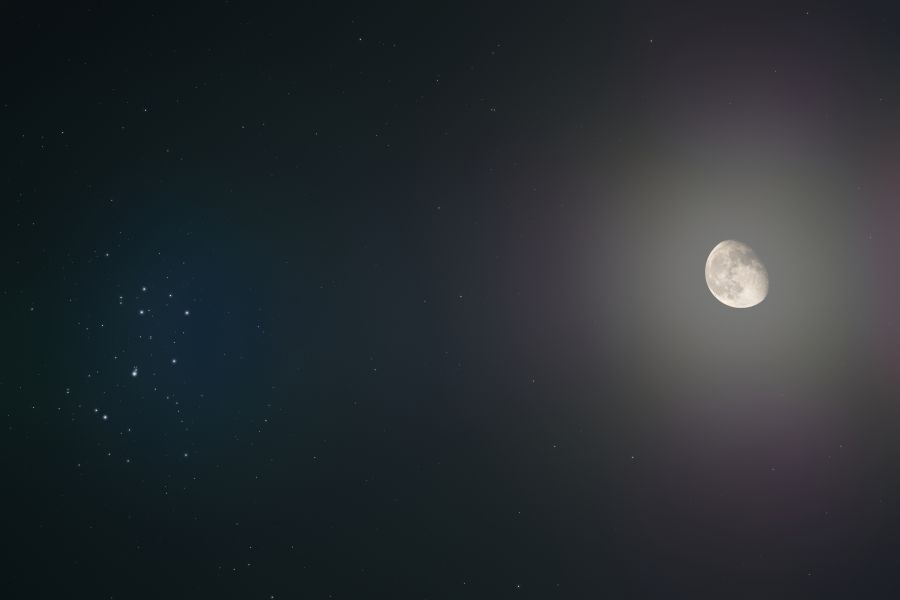 Luna e Pleiadi