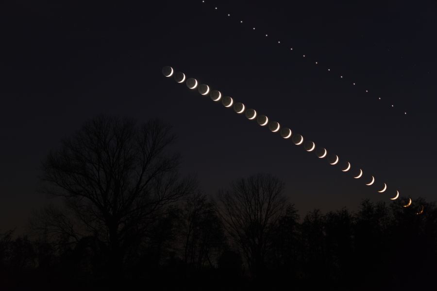 Luna e Venere tramontano