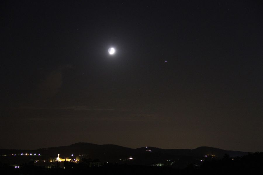 Luna e Giove in congiunzione