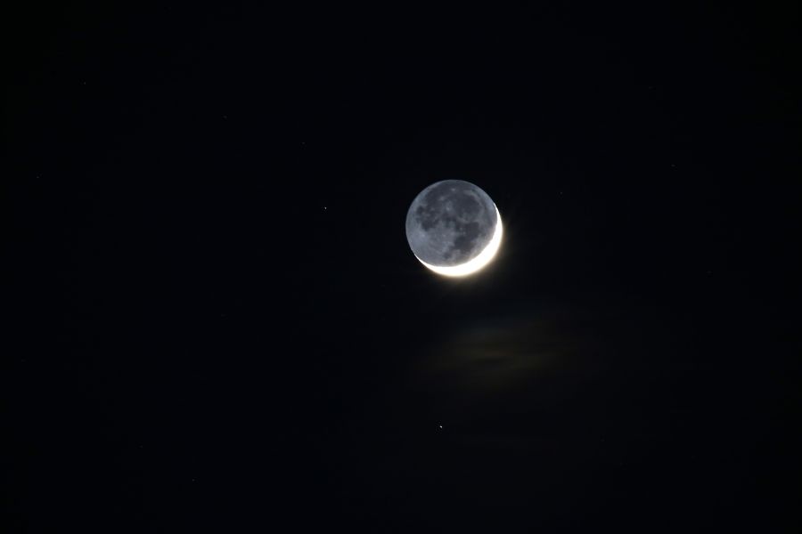 Falce di Luna con luce cinerea