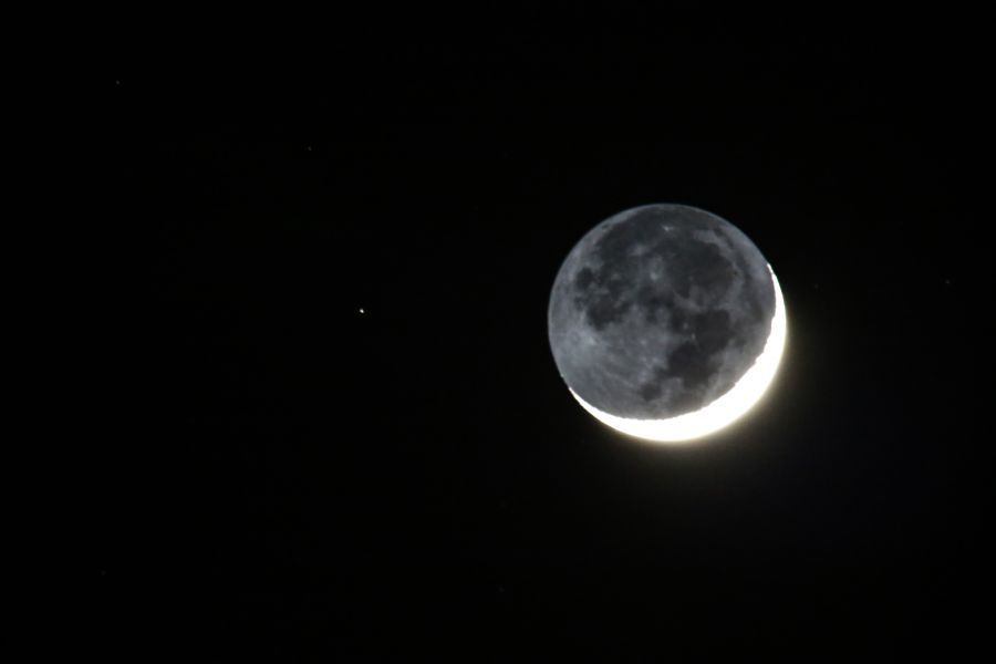 Falce di Luna con luce cinerea