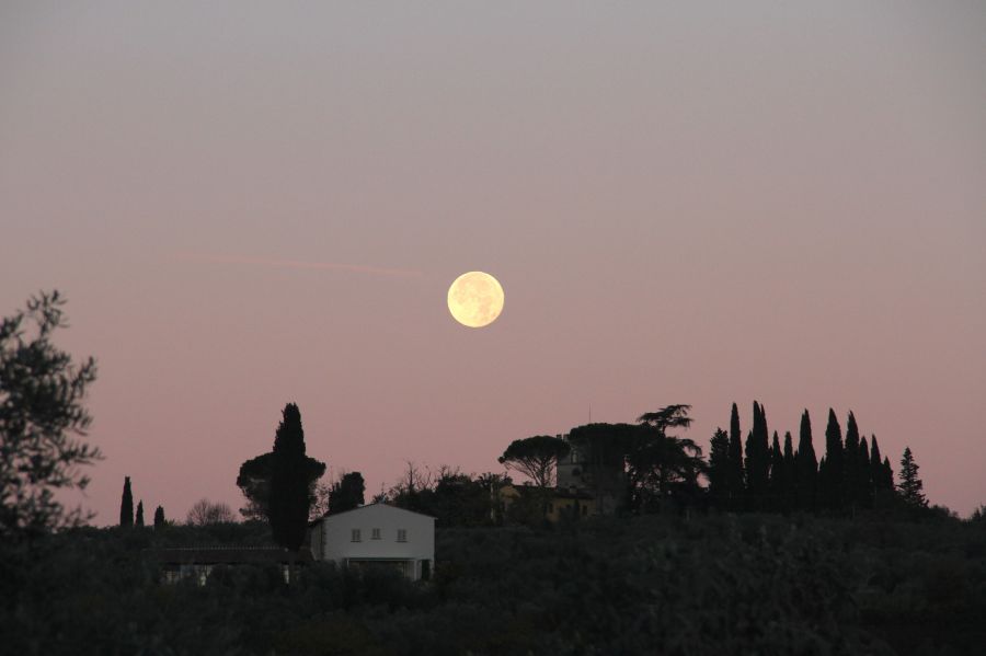 Luna al tramonto