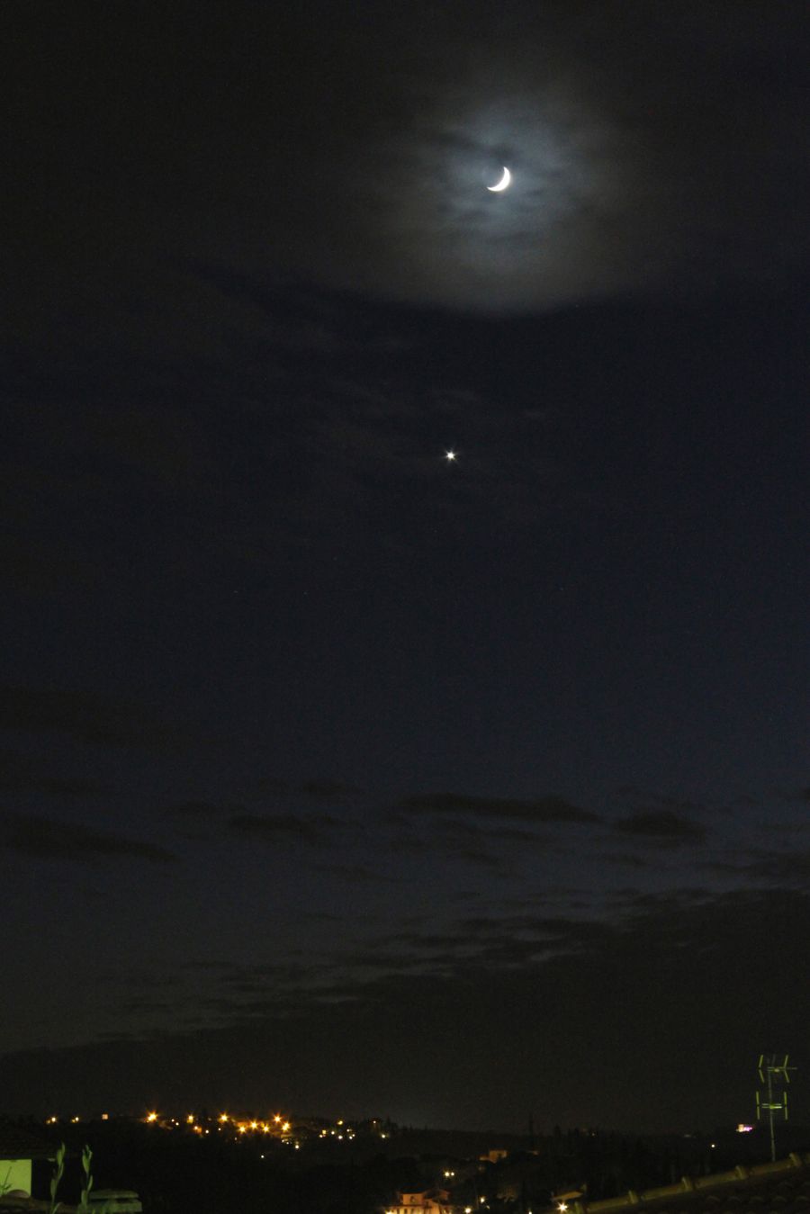 Luna e Venere in congiunzione