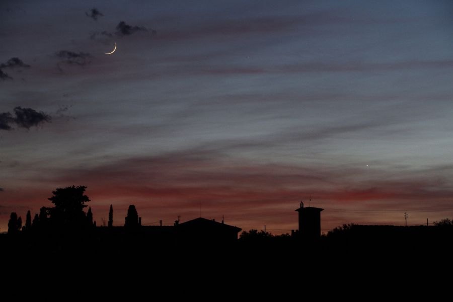 Congiunzione Luna, Mercurio, Venere del 24 maggio 2020