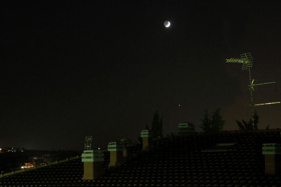 Luna cinerea e Venere