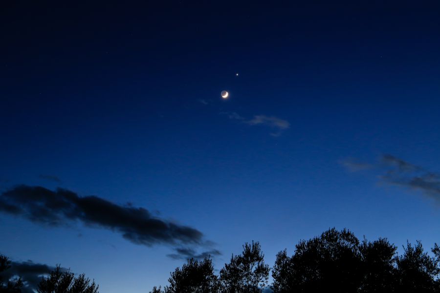 Luna e Venere in congiunzione