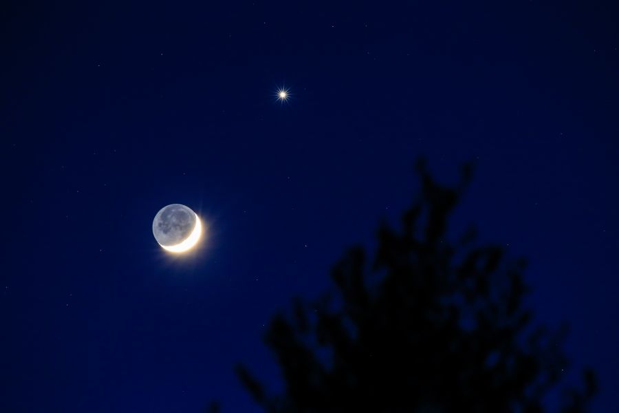 Luna e Venere in congiunzione