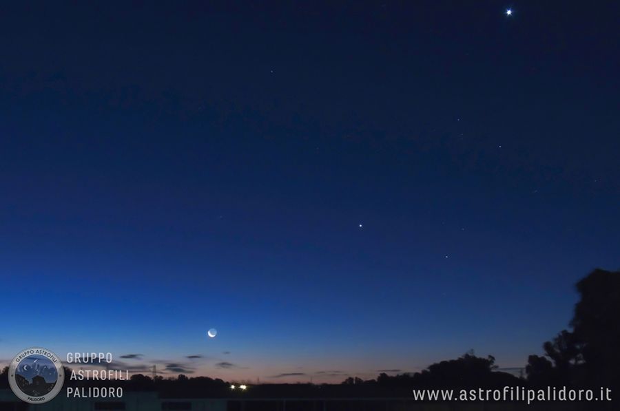 Congiunzione Luna-Venere-Giove