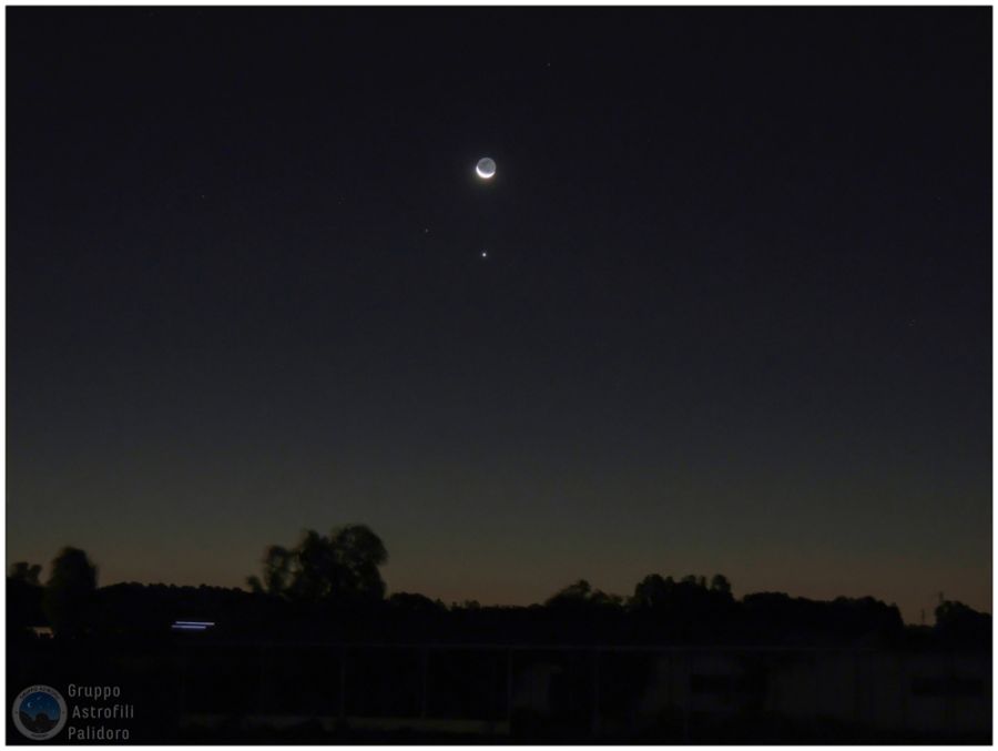 Congiunzione Luna-Giove da Palidoro