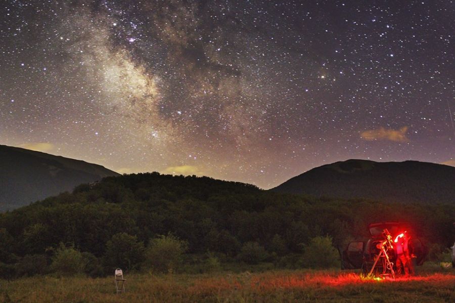 La via lattea sul Pollino