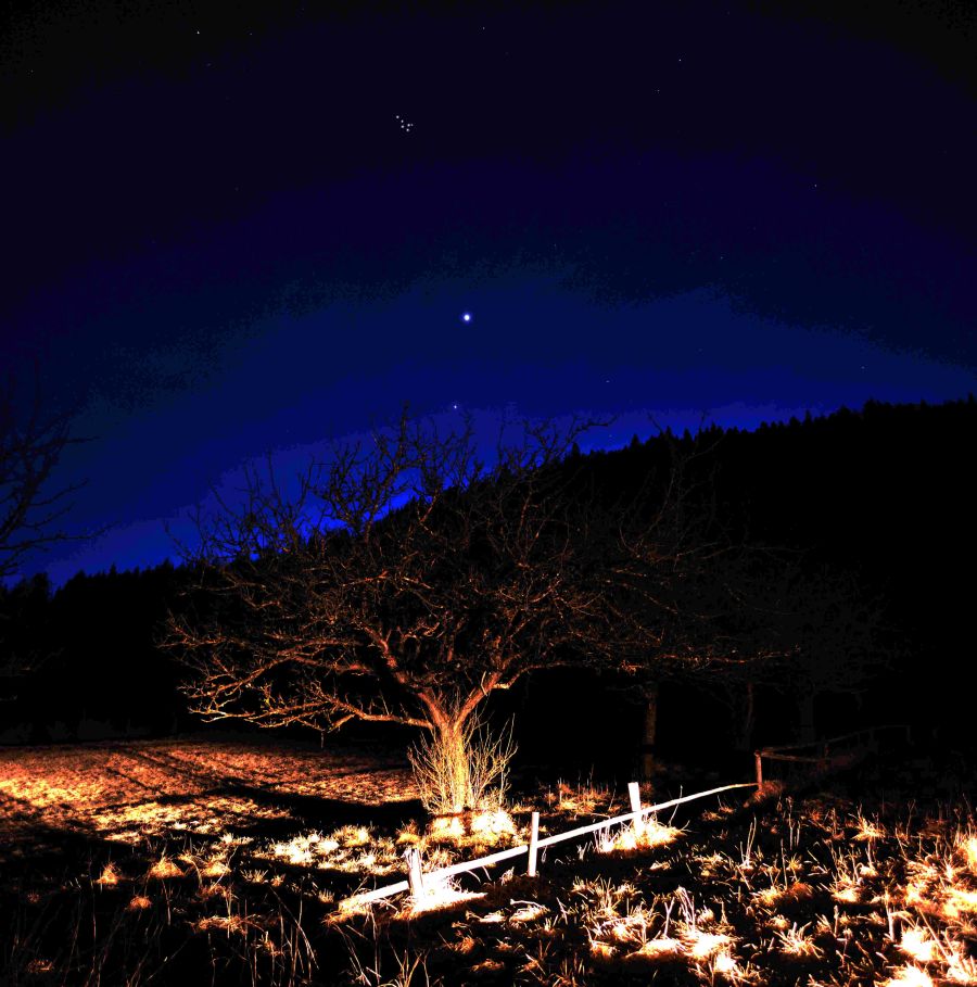 Venere, Giove e le Pleiadi