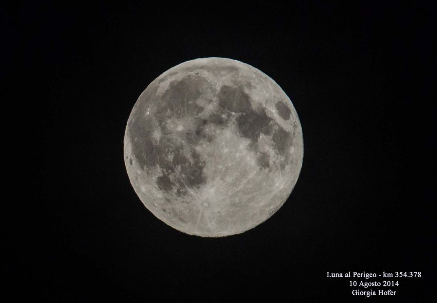 SuperLuna – Luna al perigeo 354.378 km