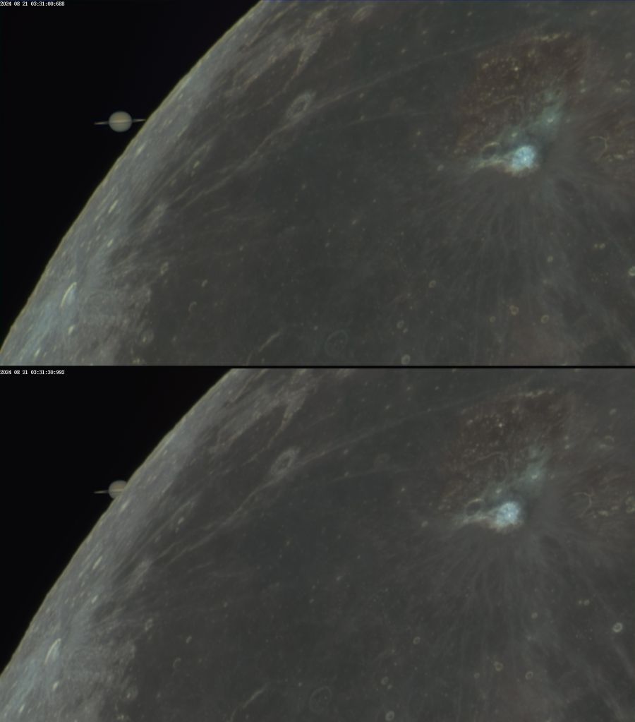 La Luna occulta Saturno